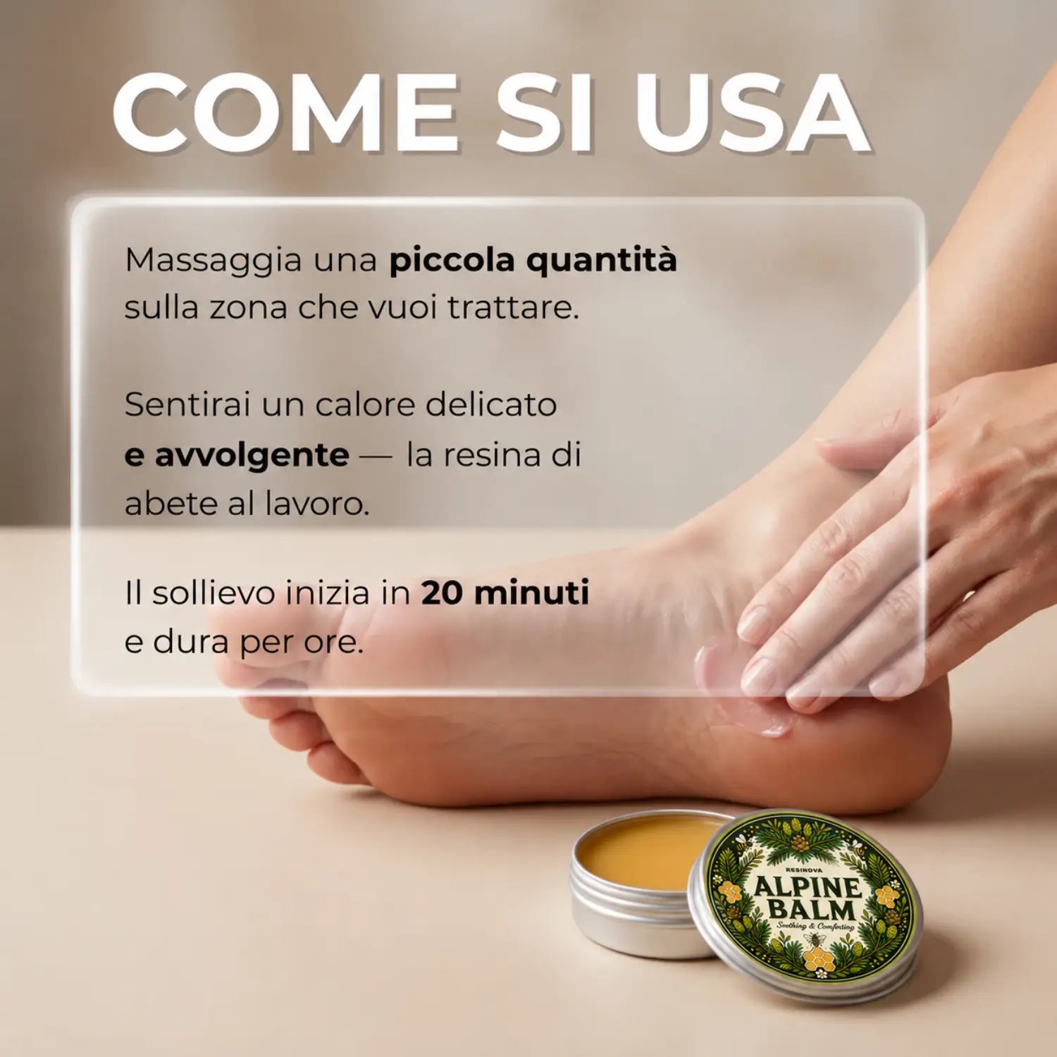 Il Balsamo Resinova™ — Formula alla Resina Alpina